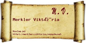 Merkler Viktória névjegykártya